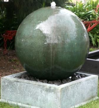 GRC Sphere (Orb) Fountain - 80cm diameter - Copper Blue - Wholesale