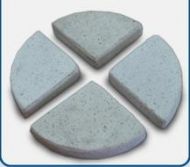 Concrete Terrazzo Feet Flat 85x17 H mm - Set of 4 - White