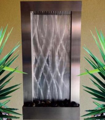 Stainless Steel Wall Fountain - Vertical - 1000H x 500W mm